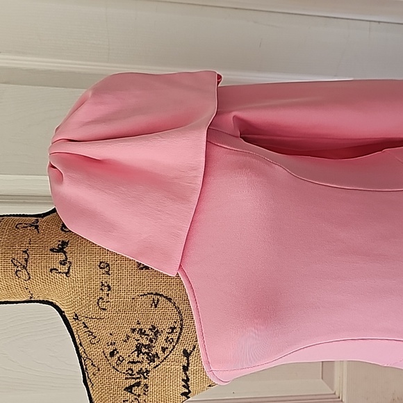 PINK DRESS WITH SHOULDER BOW - Picture 3 of 12